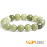 8mm 10mm Green Canada Jades Beaded Bracelet