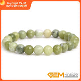 8mm 10mm Green Canada Jades Beaded Bracelet