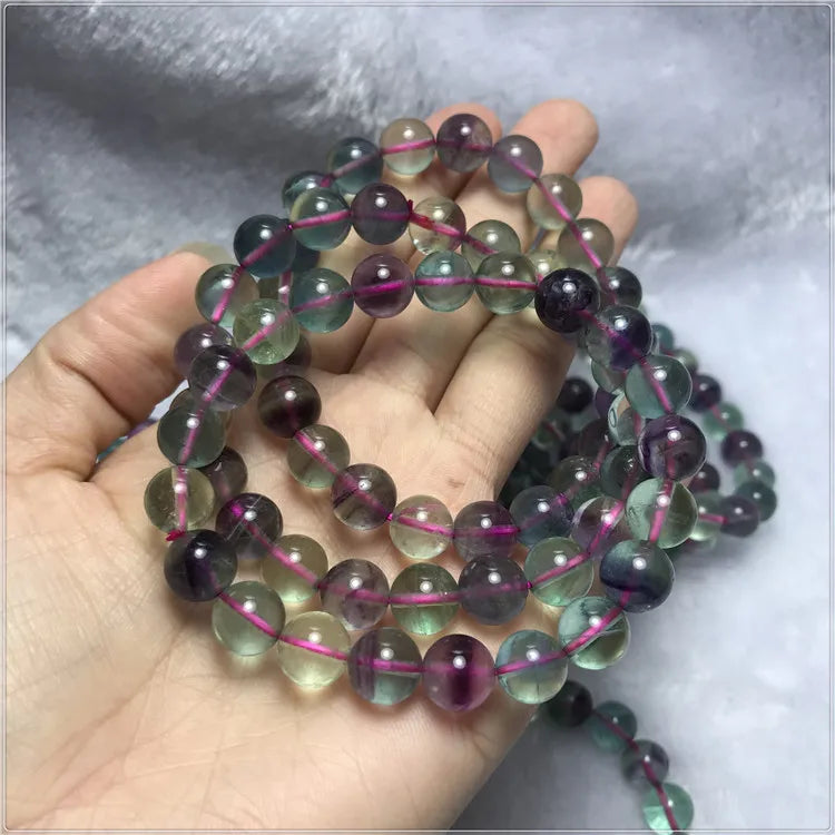 Fluorite Bracelet 9mm Crystal Permeability