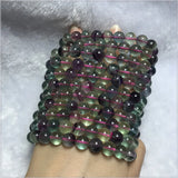 Fluorite Bracelet 9mm Crystal Permeability