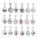 925 Silver Sailing Backpack Fruit Dangle Charms for Jewelry Making