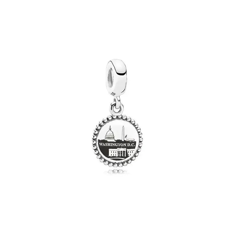925 Silver Sailing Backpack Fruit Dangle Charms for Jewelry Making