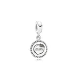 925 Silver Sailing Backpack Fruit Dangle Charms for Jewelry Making