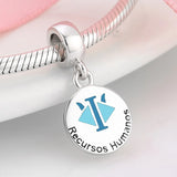 S925 Pure Silver Beads Spanish Pendant DIY Jewelry Making Fit Bracelet Bangles