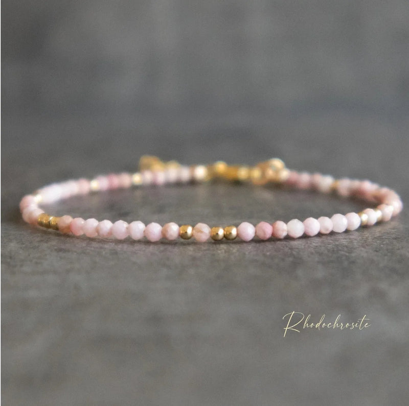 Self Love Bracelet Rose Quartz Sodalite Dainty Crystal Bracelets