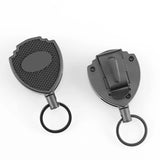 Sporty Retractable Key Ring Metal Anti-theft Easy Pull Rope Elastic Keychain