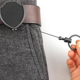 Sporty Retractable Key Ring Metal Anti-theft Easy Pull Rope Elastic Keychain