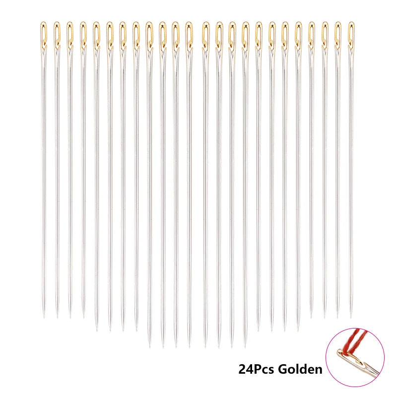 Self Threading Sewing Needles with Storage Box