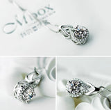2ct CZ Zircon Infinite Pendant Necklace With Box Chain