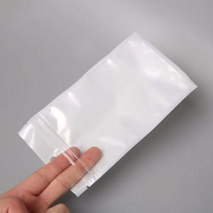 10*18cm White+Clear Self Seal Zipper Poly Bag