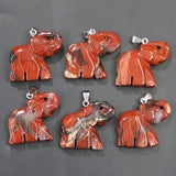 6Pcs Elephant Pendants Necklace Charms Jewelry Making Accessories