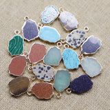 Geometric Crystal Agate Necklace DIY Jewelry