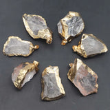 Crystal Stone Necklace Pendants for Jewelry Making 6Pcs