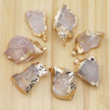 Crystal Stone Necklace Pendants for Jewelry Making 6Pcs