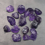 Amethyst Necklace Pendant Reiki Charm DIY Making Jewelry 12Pcs