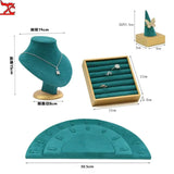 Green Flannel Multi-Bit Jewelry Rack Earring Necklace Brooch Plate