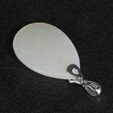 Vintage Jade Pendant Charm Real Silver 925 Jewelry For Women