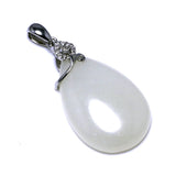 Vintage Jade Pendant Charm Real Silver 925 Jewelry For Women