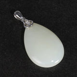 Vintage Jade Pendant Charm Real Silver 925 Jewelry For Women