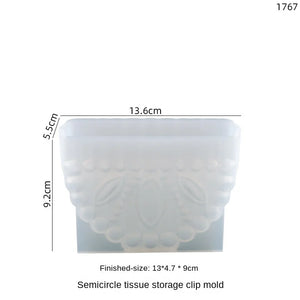 Epoxy Resin Silicone Mold for DIY Tissue Storage Clip Decorations