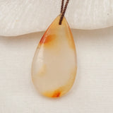 Red Agate Pendant Bead for Jewelry Making