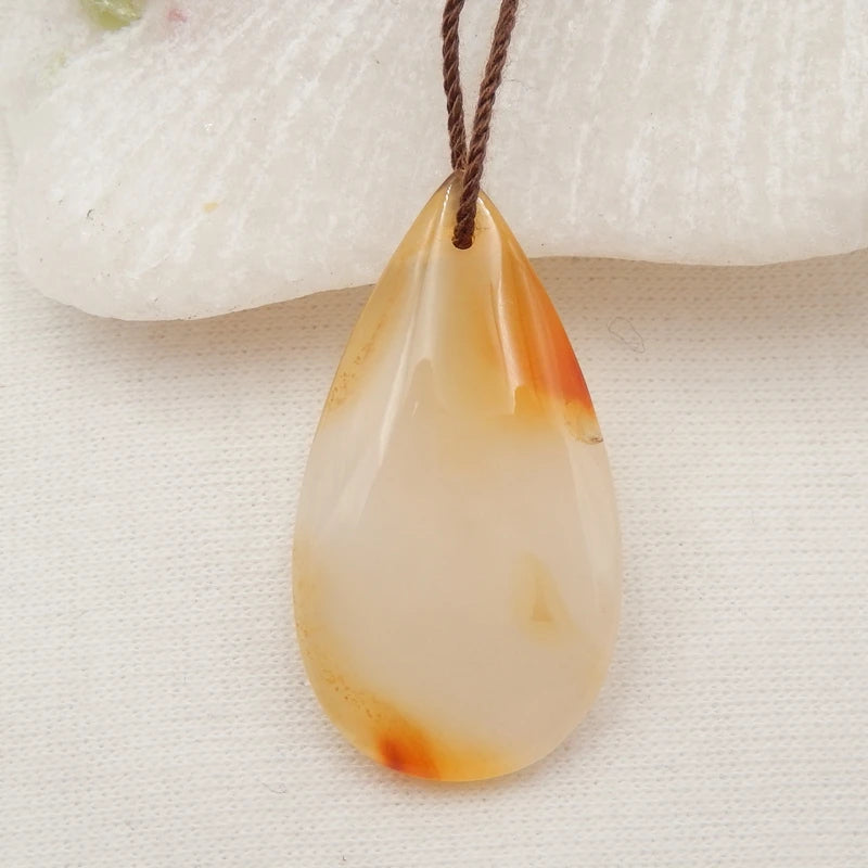 Red Agate Pendant Bead for Jewelry Making