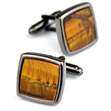 Tiger's Eye Cufflinks French Shirt Buttons Men's Accessories
