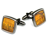 Tiger's Eye Cufflinks French Shirt Buttons Men's Accessories
