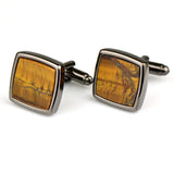 Tiger's Eye Cufflinks French Shirt Buttons Men's Accessories