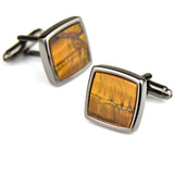 Tiger's Eye Cufflinks French Shirt Buttons Men's Accessories