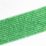 Green Jade Chalcedony Rondelle Faceted Abacus Beads 15in