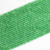 Green Jade Chalcedony Rondelle Faceted Abacus Beads 15in