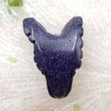 Sand Sun Sitara Wolf Head Gemstone Pendant Bead