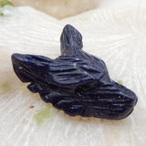 Sand Sun Sitara Wolf Head Gemstone Pendant Bead