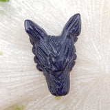 Sand Sun Sitara Wolf Head Gemstone Pendant Bead