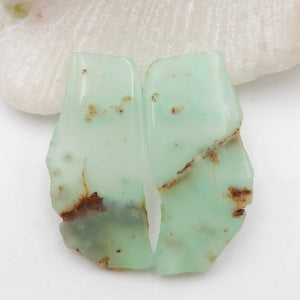 Chrysoprase Gemstone Earring Beads 39x17x4mm