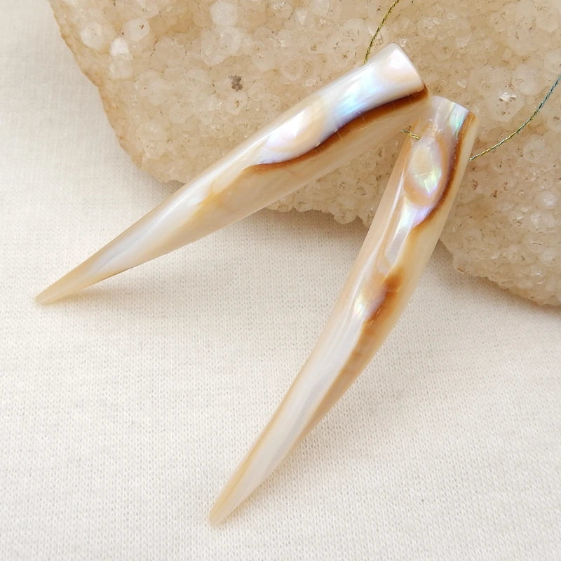 Natural Shell Carved Earring Bead, Fashion Jewelry