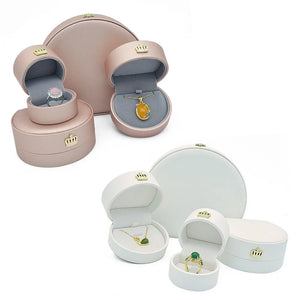 Semicircle Crown Jewelry Box for Wedding Rings Cases