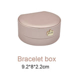 Semicircle Crown Jewelry Box for Wedding Rings Cases