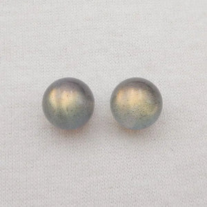 Labradorite Half Drilled Earring Bead For Women 10mm