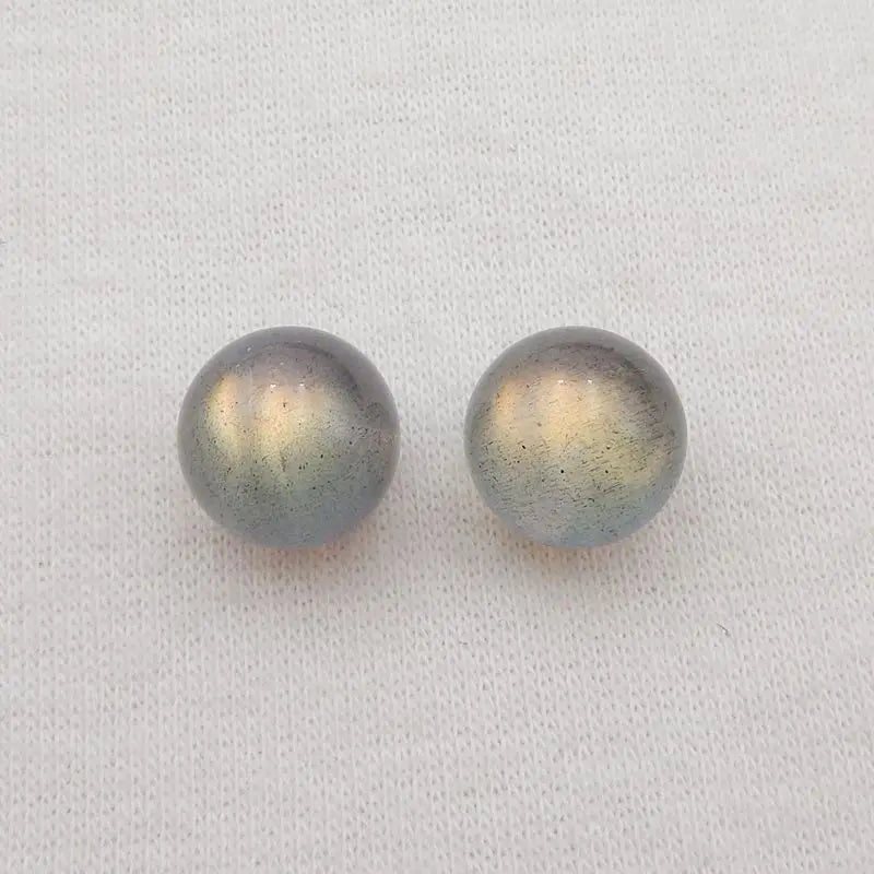 Labradorite Half Drilled Earring Bead For Women 10mm