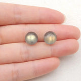 Labradorite Half Drilled Earring Bead For Women 10mm