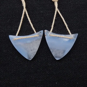 Natural Stone Lace Agate Double Holes Earrings 19x16x5mm