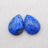Lapis Lazuli Gemstone Earring Bead 18x13x5mm