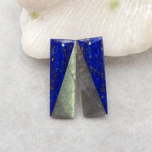 Lapis Lazuli Labradorite Intarsia Earrings Fine Jewelry For Women
