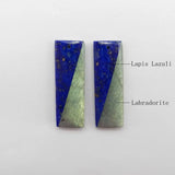 Lapis Lazuli Labradorite Intarsia Earrings Fine Jewelry For Women