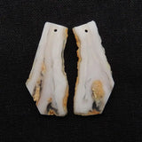 Pink Opal Nugget Earrings 39x19x3mm