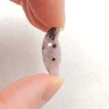 Pink Opal Wolf Head Gemstone Pendant Bead 21x14x8mm