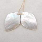 Natural Stone Shell Carved Leaf Earrings Accessories For Women