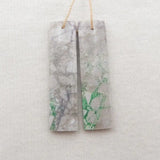Variscite Gemstone Earrings For Women 43x11x4mm